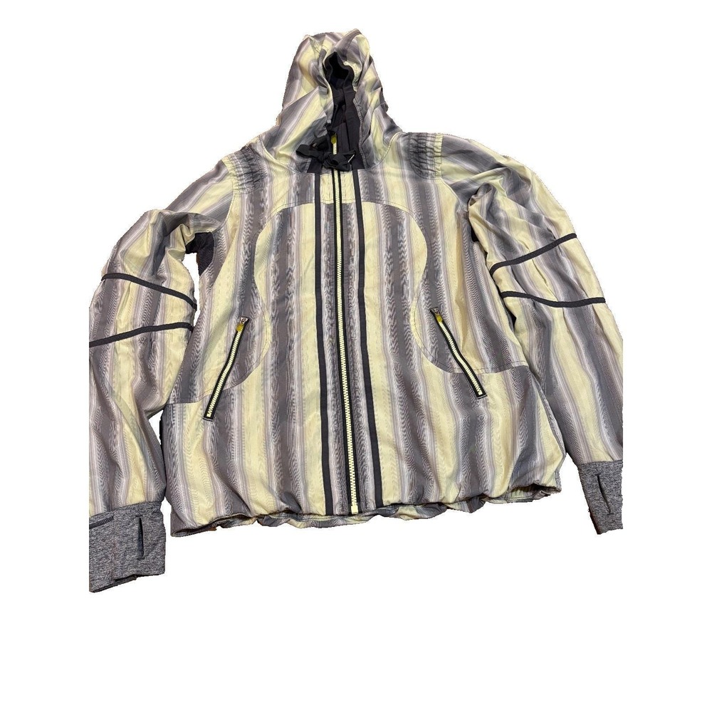 y2k Lululemon Hooded Track & Field Jacket Womens Size 8 Full Zip Sports Coat